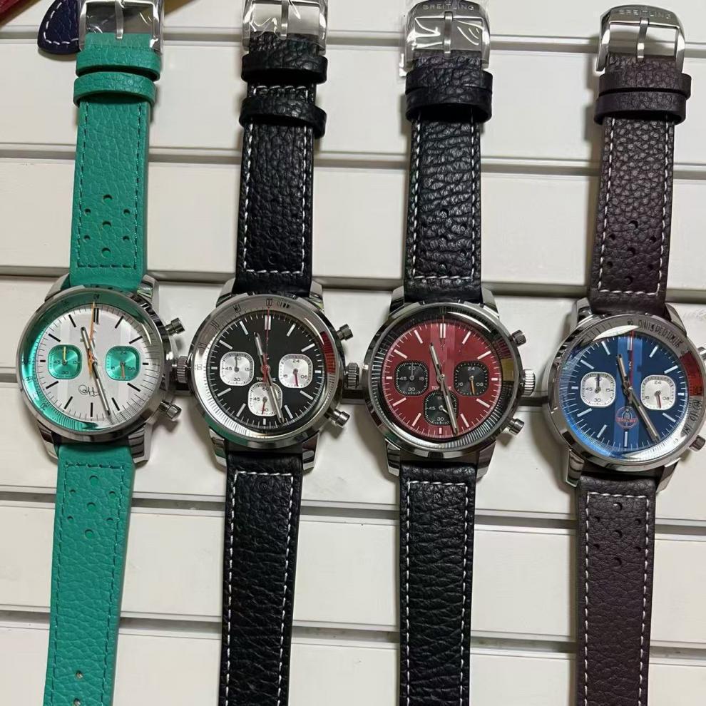 Cronografo da uomo CROSS CENTURY: VK63 Quarzo con Design Luminoso a Cinque Lancette, Acciaio Inossidabile e Cinturino in Pelle.