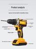 Multifunctional Rechargeable Hand Drill with Lithium Battery: High Torque, Impact Drill, Electric Screwdriver for Home Use