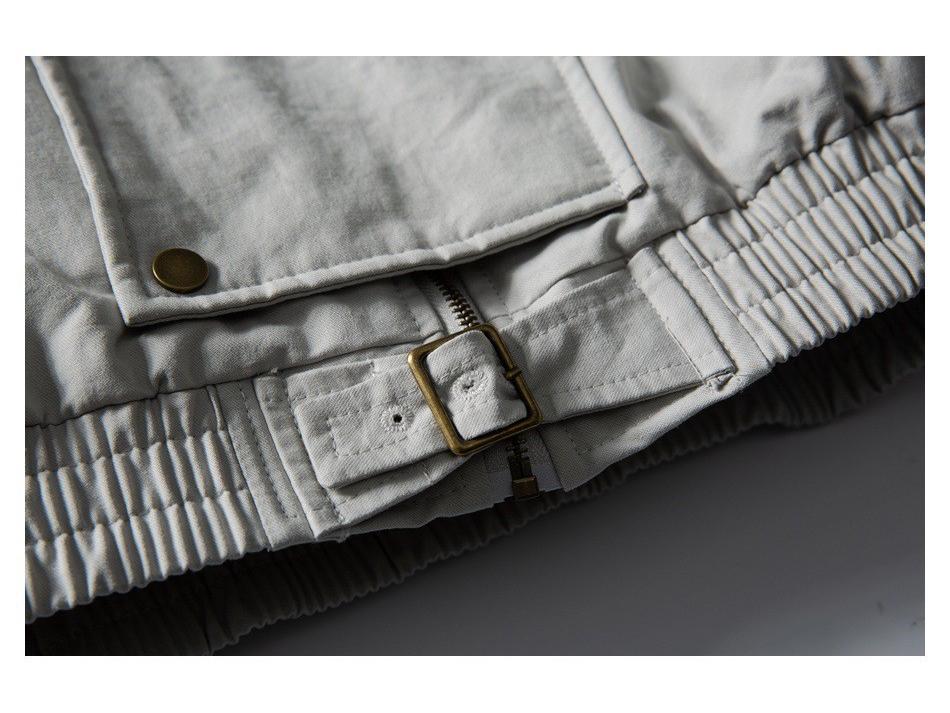 CROWD CITY American Retro Stand Collar Winter Cotton Workwear Flight Jacket for Men Y606.