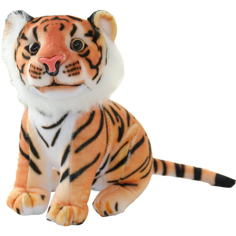Cute Simulation Yellow Tiger Doll Plush Toy Siberian Tiger Doll Children'S Company Soothing Doll