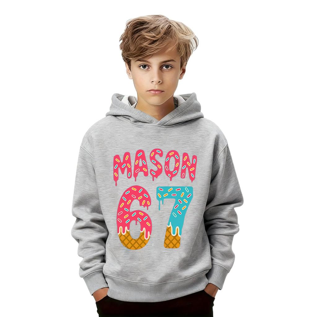 Modă pentru copii Pulover imprimat Casual cu mânecă lungă cu gât rotund Hanorac Top