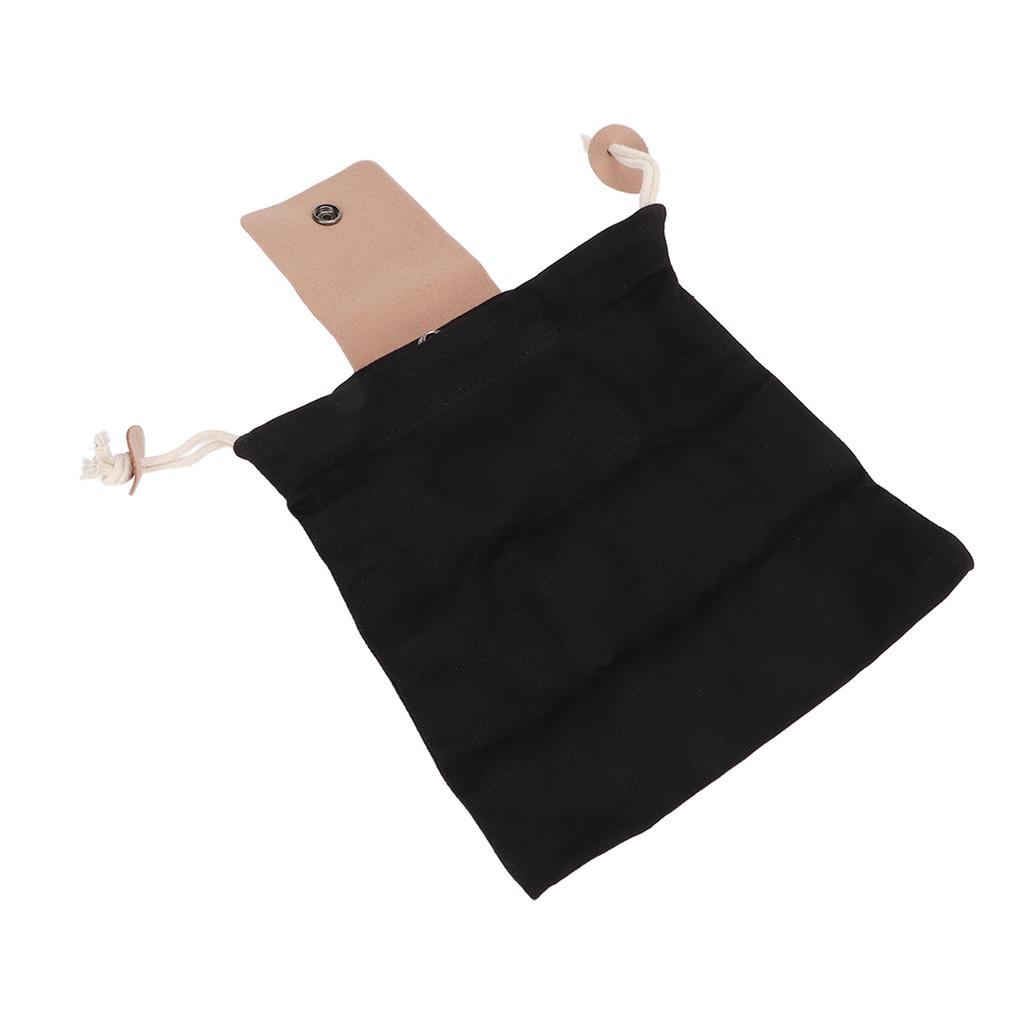Outdoor Foraging Bags Fruit Picking PU Leather Canvas Foraging Pouch Camping Waist Hanging Tool Bag
