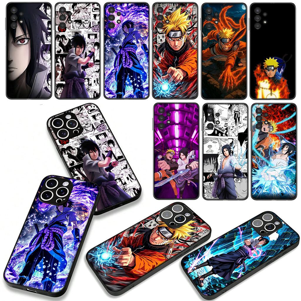 Kreslený obal na telefon Naruto Uchiha Sasuke pro Apple iPhone 16 15 14 Plus 13 12 Mini 17 Pro Max + ProMax 16E Air 16+ Pouzdro