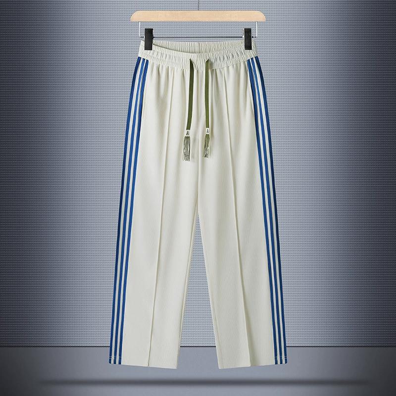 S-8XL Duże Spodnie Trzy Paski Spodnie Dziewięciokrotne Outdoorowe Chłodne Oddychające Do Biegania Elastyczne Spodnie