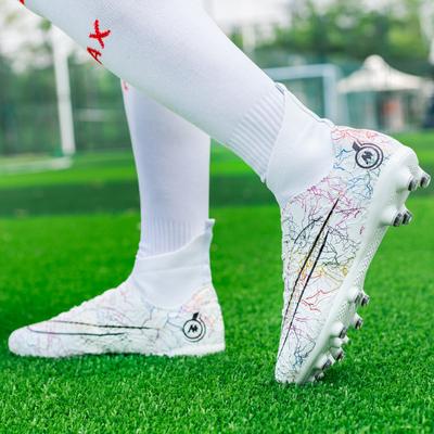 Atmungsaktive High-Top-Fußballschuhe für männliche und weibliche Studenten, lange Nägel, abgebrochene Nägel, professionelle Spielschuhe