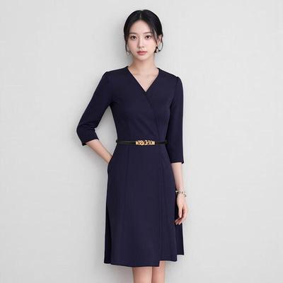Women's Long Sleeve Professional Formal Work Dress
