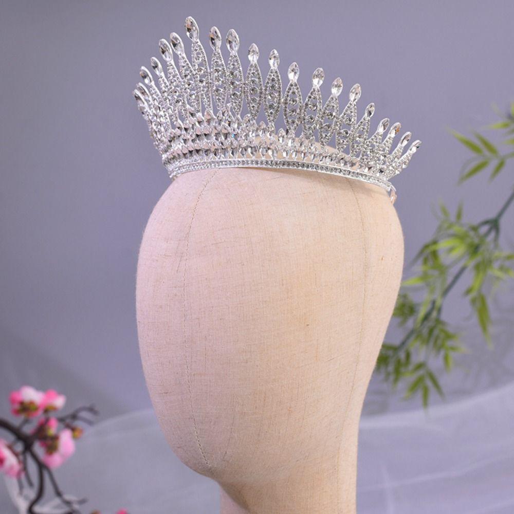Sparkling Zinc Zinc Alloy Princess Crown Elegant Bridal Headwear Girls Party Headbands  Themed Parties