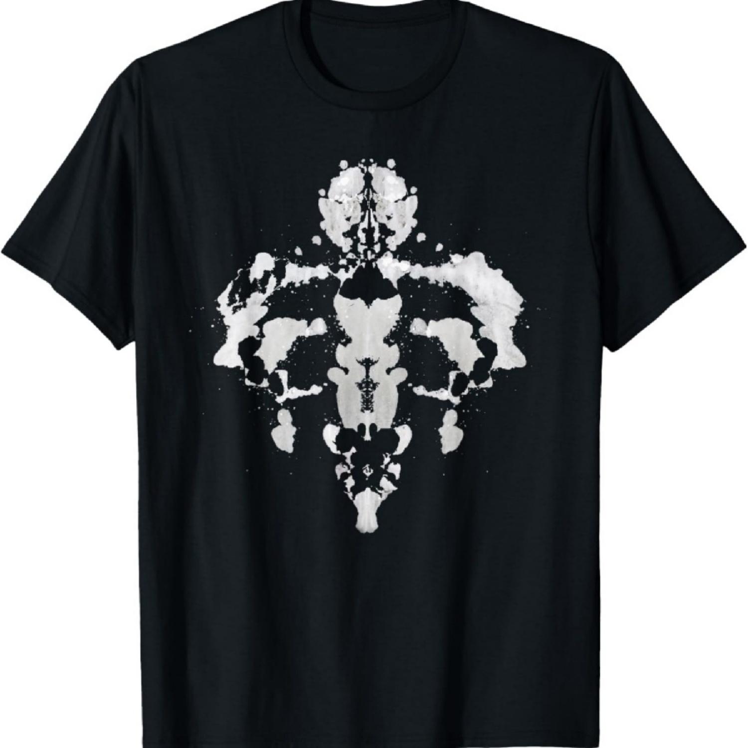 

Rorschach Ink Blot Test T Shirt white Psychology gift tee T-Shirt XXXXXL чорний