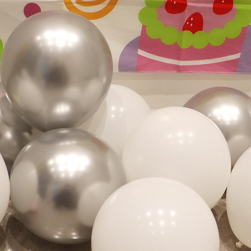 Matte White Latex Balloons - Thick, Pure White, 5" To 18" for Balloon Chains and Decorations