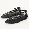 Fashion Comfortable Hollow Mesh Flat Sandals Women Sexy T Strap Belt Buckle Design Brand Ballet Shoes Non-slip Soft Sole Women's Shoes