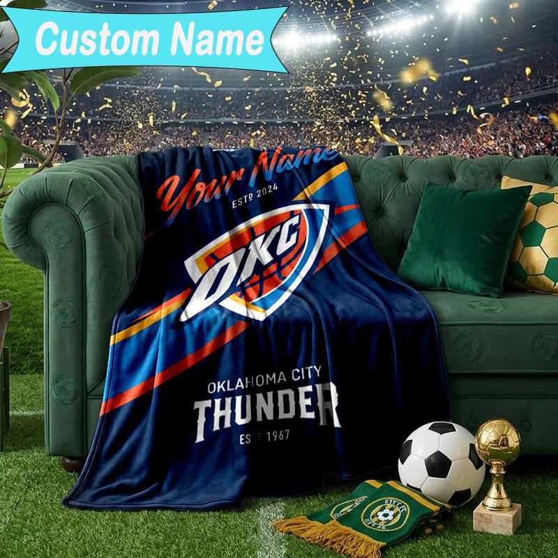 Custom Name Blanket Oklahoma Sports Team Blanket Bedding Blanket for Travel, Camping, Living Rooms, Offices, Sofas, Fan Christmas Gift