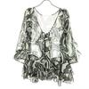 Beauty Products Overall Handle 7 Minutes Sleeve V Neck Blouse Women Used