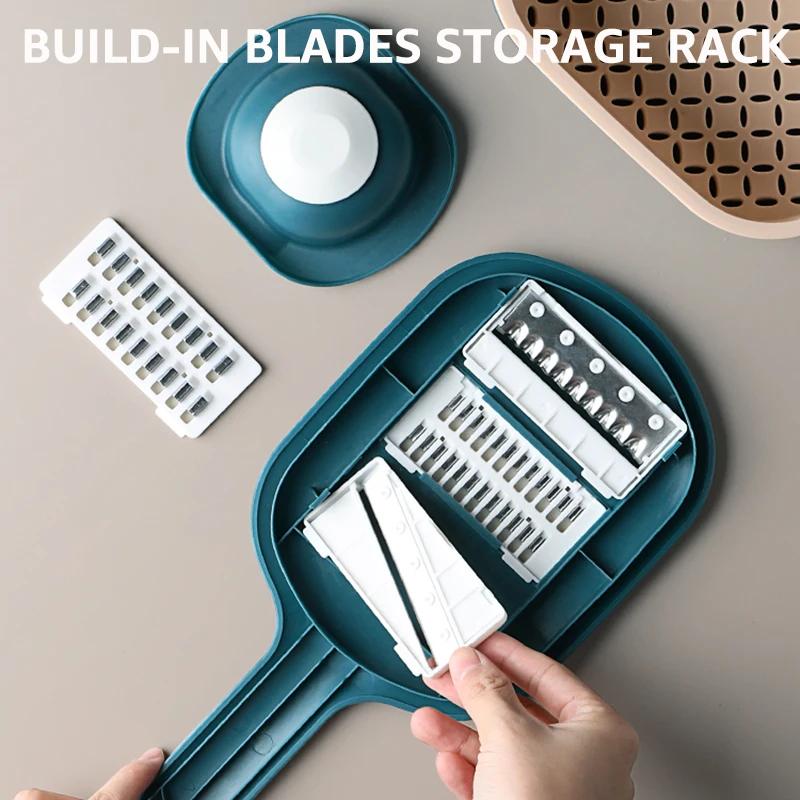 Multi-function Manual Potato Carrot Cucumber Slicer Cutter Grater Shredders with Strainer - Kitchen Fruit and Vegetable Tools