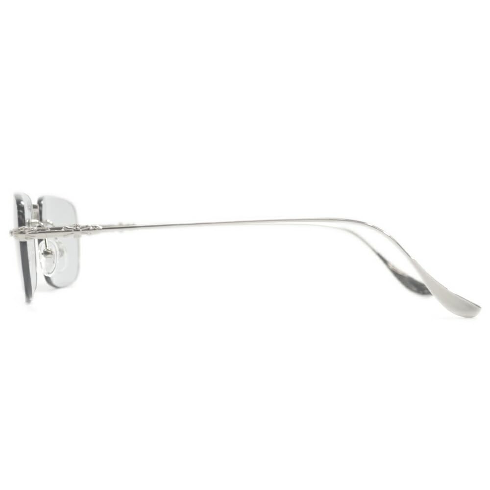 MERRY PLEASURE Sunglasses for Men and UV Available in and Smoke Women, Protection, Two-Point Design, Rimless, Square, Light-Colored Lenses, Silver,