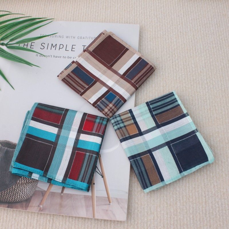 

Мужское ультратонкое маленькое квадратное полотенце из чистого хлопка в китайском старинном стиле, женский портативный классический носовой платок в ретро-стиле, хорошо впитывающий пот Small size men s 2 pattern 3