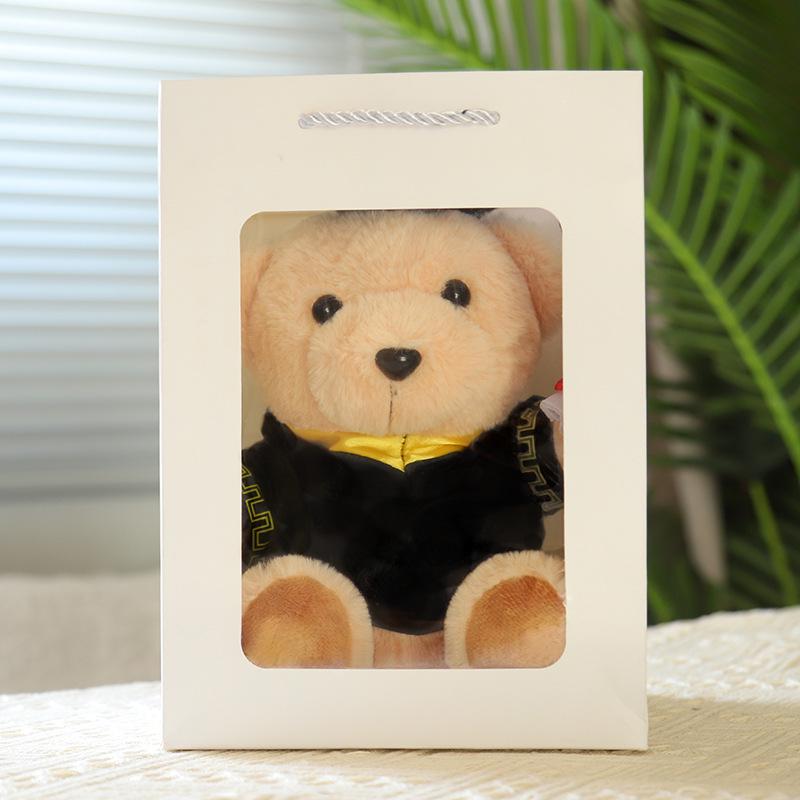 Graduation Teddy Bear Keychain with Mortarboard & Gown - Perfect College Grad Gift