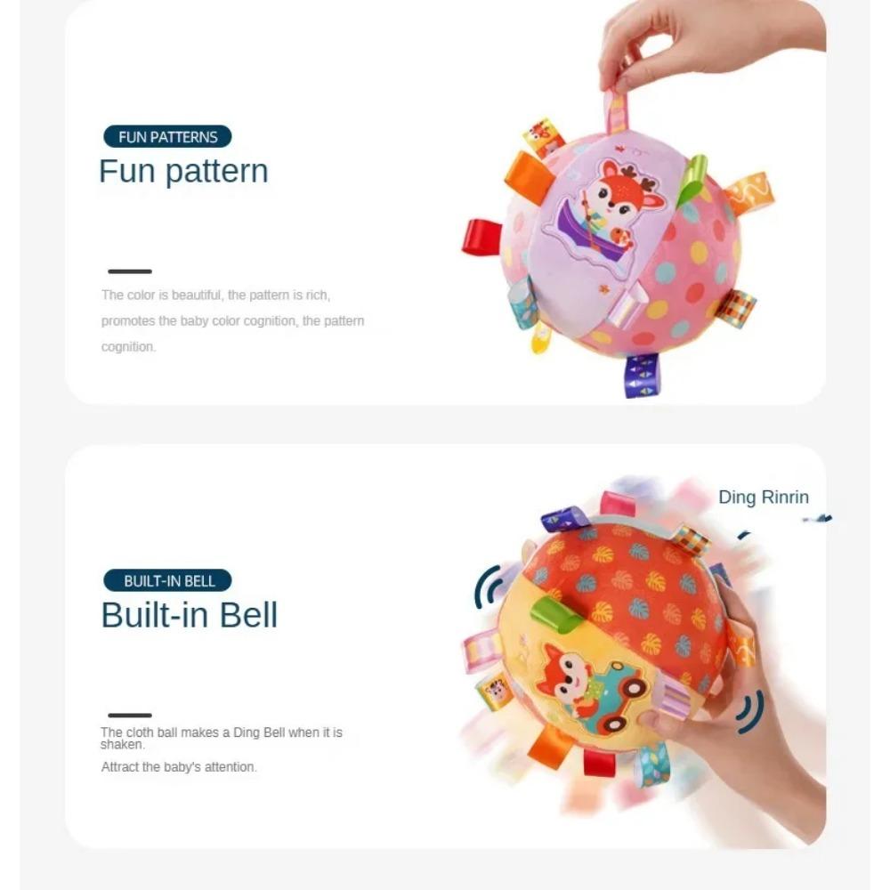 Baby Rattles Toys Soft Plush Hand Rattles Hand Grip Ball Animal Pattern Rattles Shaker for 3 6 9 12 Months Infants Newborn