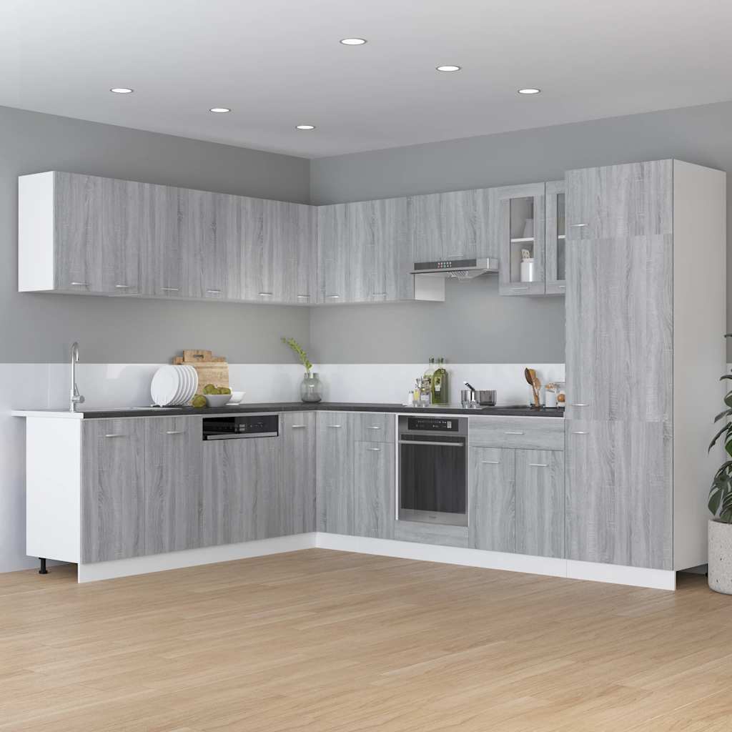 Vidaxl Corner Wall Cabinet, Sonoma Oak Grey, 57X57X60 Cm