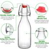 Swing Top Glass Bottles 8.5oz,Flip Top Glass Bottle with Airtight Lid for Fermentation,Mead,Coquito,Vinegar,Beer,Kefir,Juice,Oil