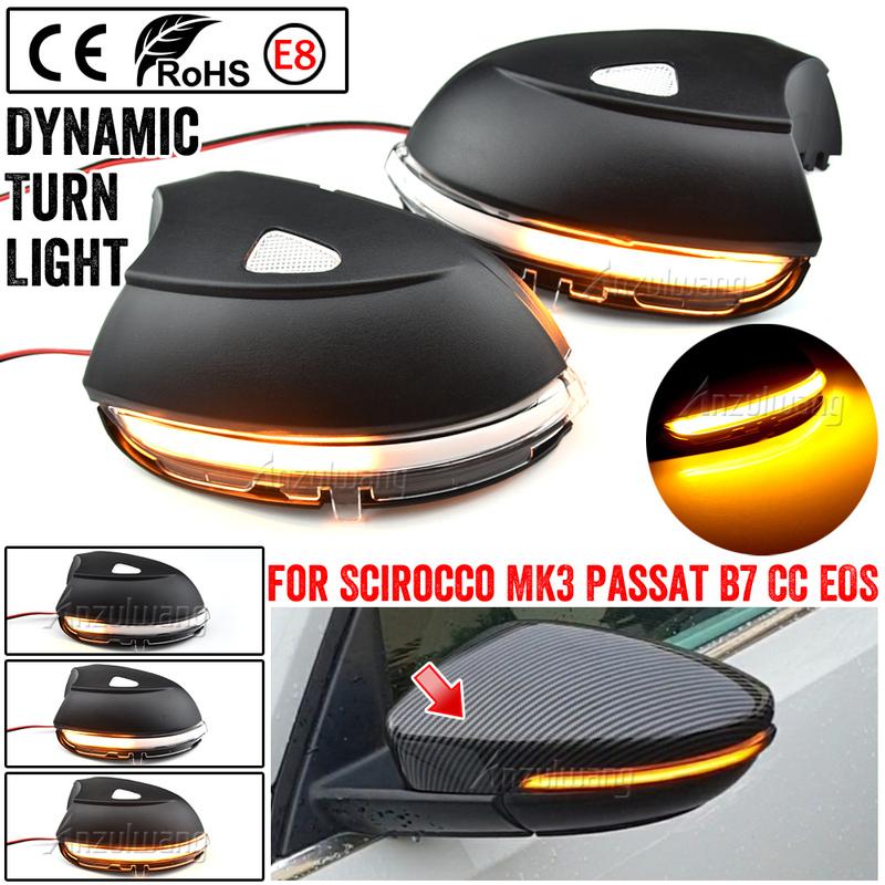 Für VW Passat B7 CC Scirocco MK3 Jetta MK6 EOS Beetle R LED Dynamische Blinker Blinker Sequentielle Seite Spiegel anzeige licht