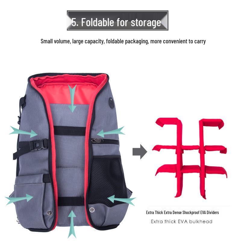 Cross-border DSLR & Drone Travel Bag with Removable Dividers for Photography