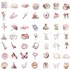 50PCS Kawaii Pink Ballet PVC Sticker Aesthetic Korean Stationery Decoration Scrapbooking School Supplies for Kids