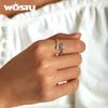 WOSTU Adjustable Authentic 925 Sterling Silver Demon Eye Engagement Open Rings For Women Female Original Jewelry CTR215