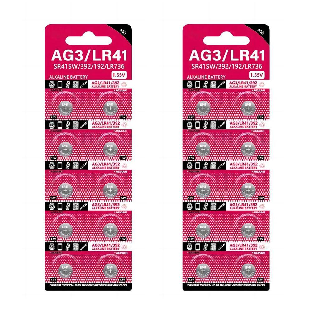 AG3 1.55V Button Battery Cell Coin Lithium Batteries SR41 192 L736 384 SR41SW CX41 LR41 392 Long for Electronics Devices