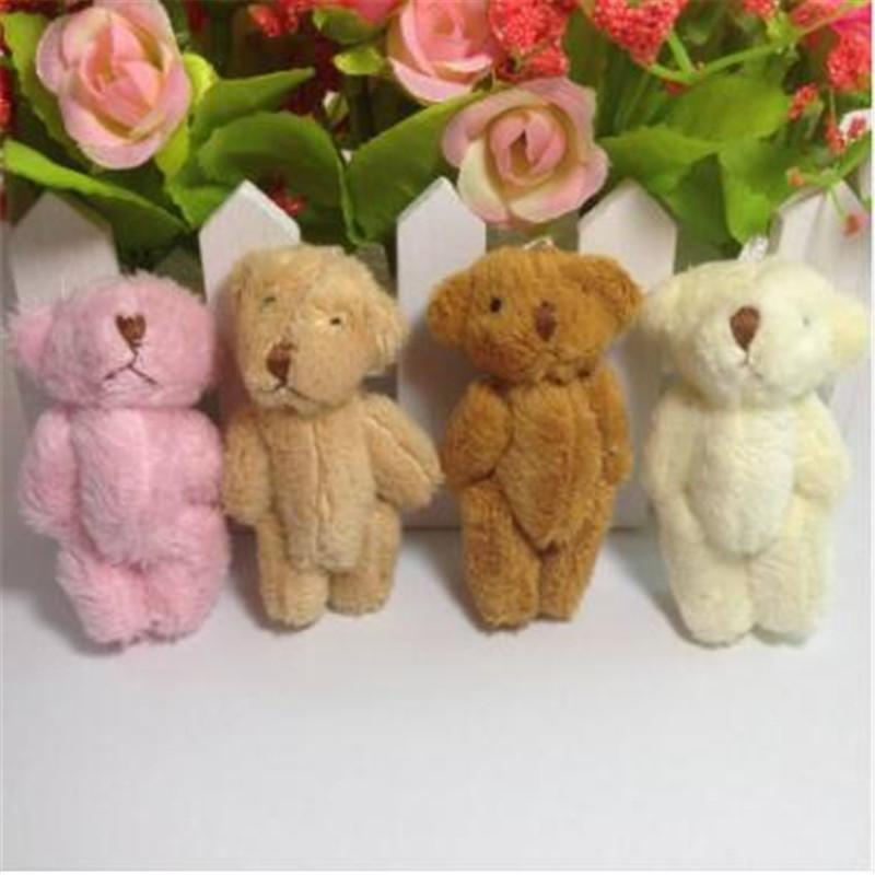 Plush Teddy Bear Doll 6Cm Long Hairy Joint Bear Diy Creative Handmade Jewelry Material Multi-Color