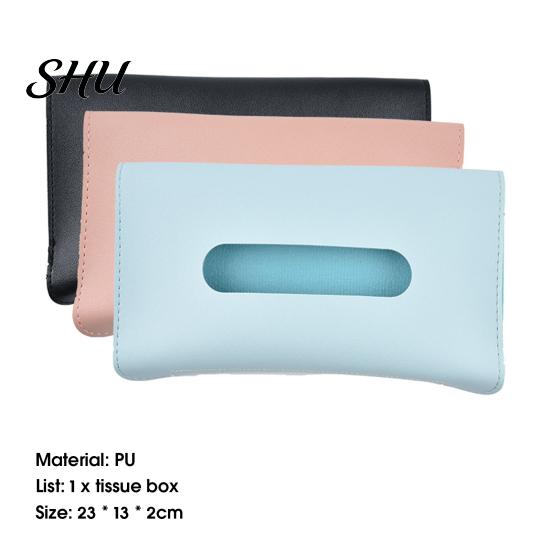 Visor Tissue Dispenser Car Box High Capacity Durable Fine Texture Space-saving Wear-resistant Store Holder Paper Towels Faux Leather Practical for