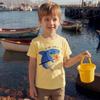 New Summer Collection: Boys’ Short-sleeved T-shirt with Stylish Shark Embroidery – Children’s Round-neck Top