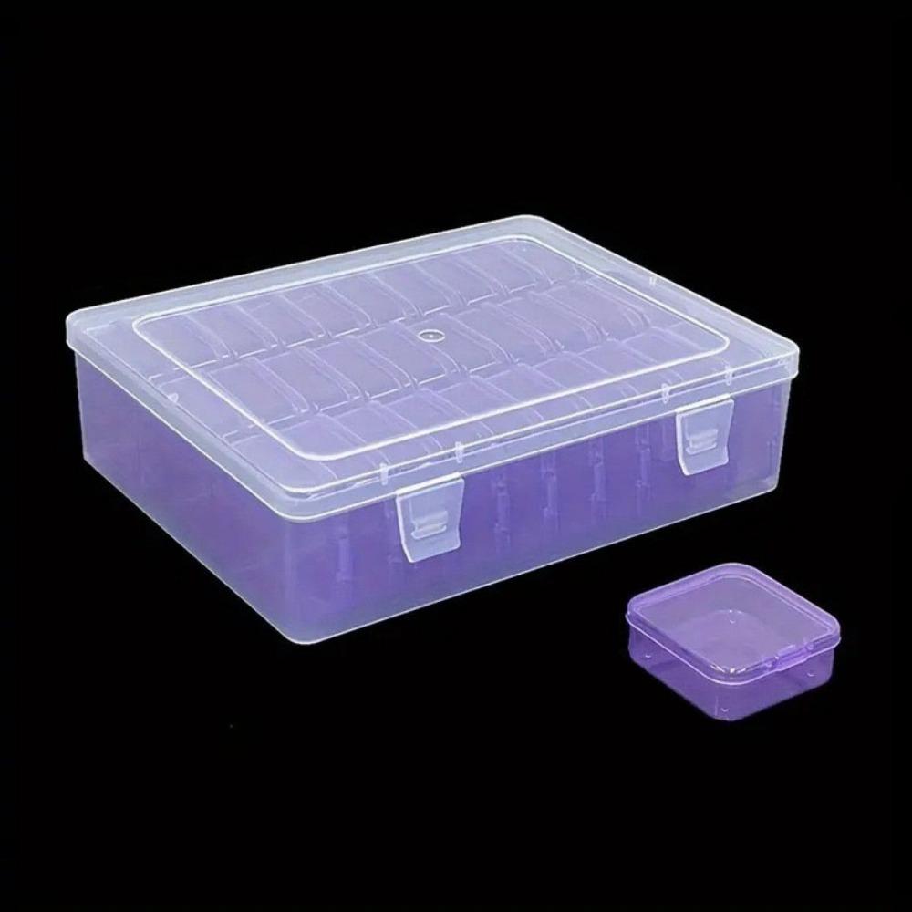 Plastic Jewelry Storage Case Multiple Grid Necklace Storage Container  Painting Accessories