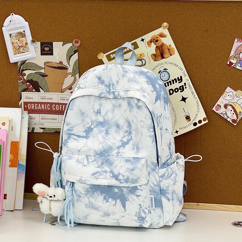 Schoolbag high value gradual change blue large capacity backpack high value student schoolbag junior high school girls high school travel backpack