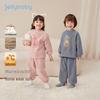 Cozy Winter Fleece Pajama Set for Kids - Double-Sided, Warm Home Wear for Boys and Girls
