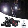 2PCS Outdoor Exercise Lighting Lamp USB Charging Chest Lamp Riding Lamp Mountain Climbing Camping Lamp Night Running Lamp