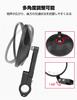 KEMIMOTO Bar End Mirrors for Motorcycles, Left and Right Set, Round, CNC Aluminum, Foldable, Lightweight, Adjustable Angle, Universal Fit, Black KM300
