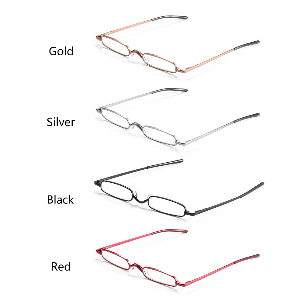 Portable Slim Anti-blue Light Reading Glasses Women Men Mini Presbyopia Eyeglasses Small Computer Magnifying Eyewear with Case