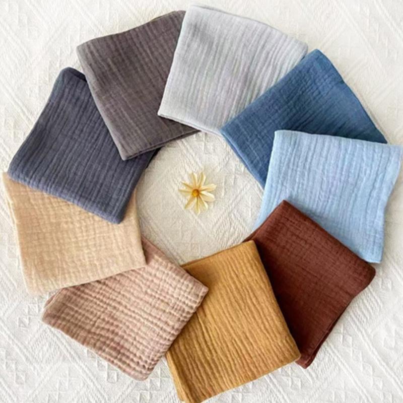 Thick 4 Layer Face Towel Soft Absorbent Baby Square Towel Comfortable Washcloths for Newborns 3pcs Set 25x25cm