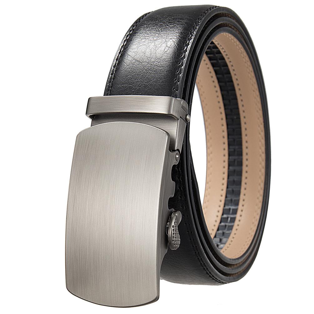 1Pcs Two-Layer Cowhide Belt, Fashionable Business Automatic Buckle Belt Ly35-1064-1