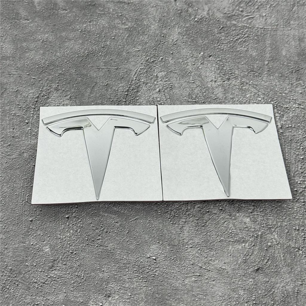 100% Authentic Tesla Model 3/Y Metal Logo Emblem - Front or Rear Trunk Replacement Kit Exterior Decoration Parts Car Accessory