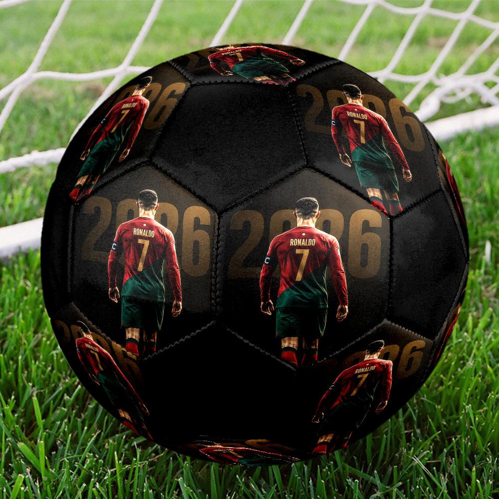 1pc CR7 Soccer Ball Size 5 Indoor Soccer Ball Fashion Colorful Backyard Game - Great For Sports Fans Gift HE22