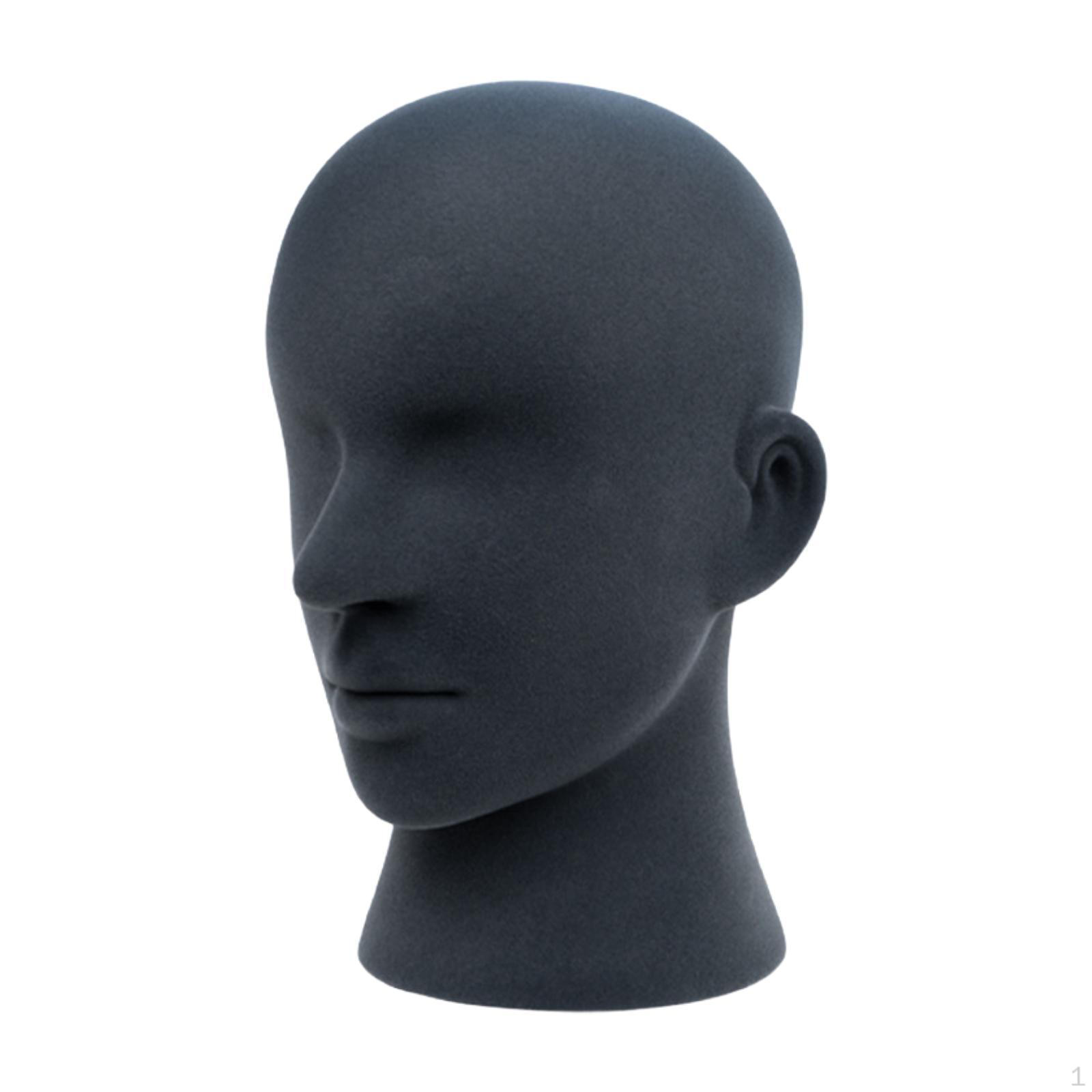 

Mannequin Head Stand Holder Multifunctional Manikin Hat Display for Home Barber Shop Retail сірий