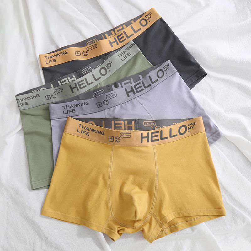 5XL Plus Size Men's Briefs Loose Bottoms Boys' Breathable Boxer Briefs Teenagers' Boxer Shorts