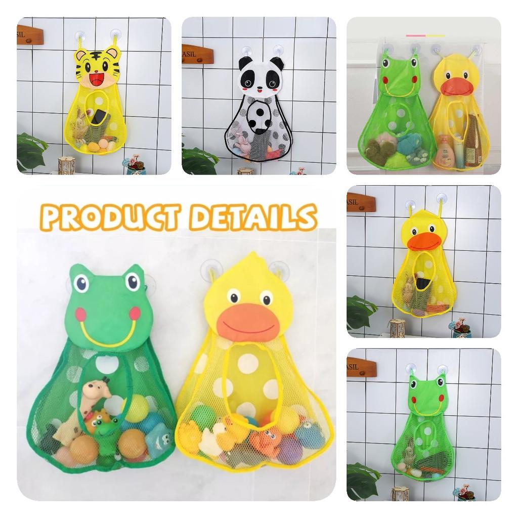 Cartoon Panda Baby Bad Kinder Spielzeug Ablauf Aufbewahrungs Netzbeutel Netzhalter Becher Saugnapf
