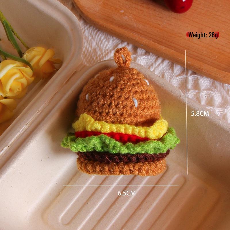 McDonald's Garn Gestrickte Brosche - Niedlicher Cartoon Anhänger Anstecknadel für Taschen und Kleidung