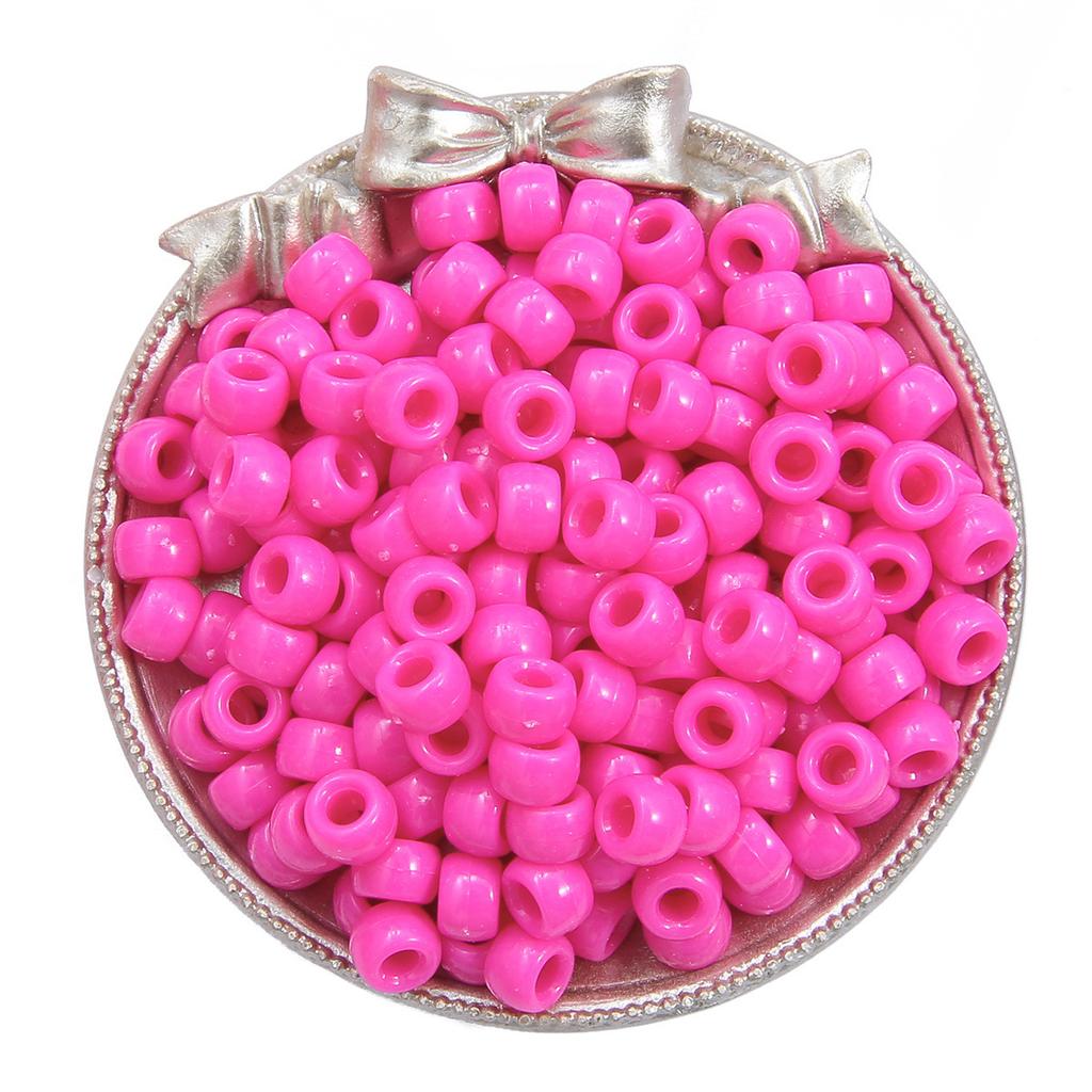 Handmade Bracelet Beads Acrylic Large Hole Barrel Beads Pony Beads Weaving Handmade Diy Bracelet Plastic Beads Jewelry Accessories Beads Loose Beads