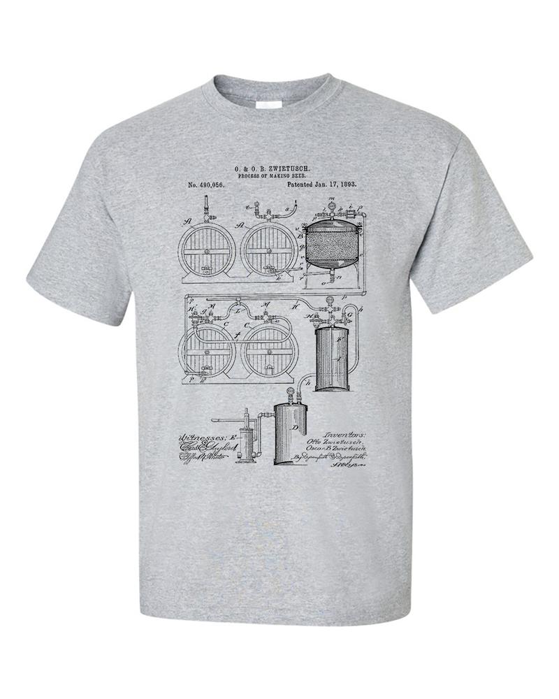Beer Brewing 1893 Patent Craft Beer Blueprint Homebrew Gift TShirt