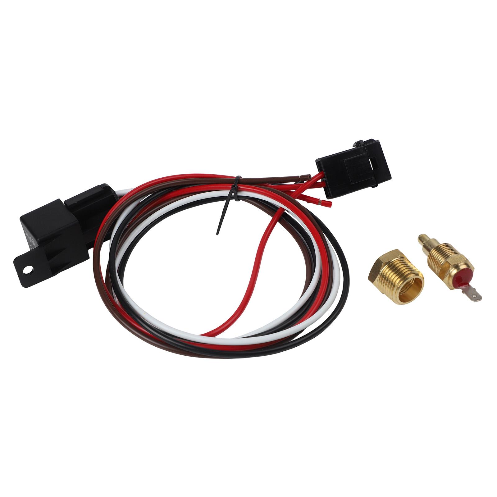 

40 AMP Dual Electric Fan Relay Kit Temperature Sensor Switch 185 On 175 Off Car Accessories Interiors China Mainland