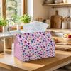 1pc Playful Contemporary Tissue Box, Heart Pattern Colorful Perfect for Outdoor Gatherings, Daily Desktop Use, And Suitable for Bedrooms, Living Rooms