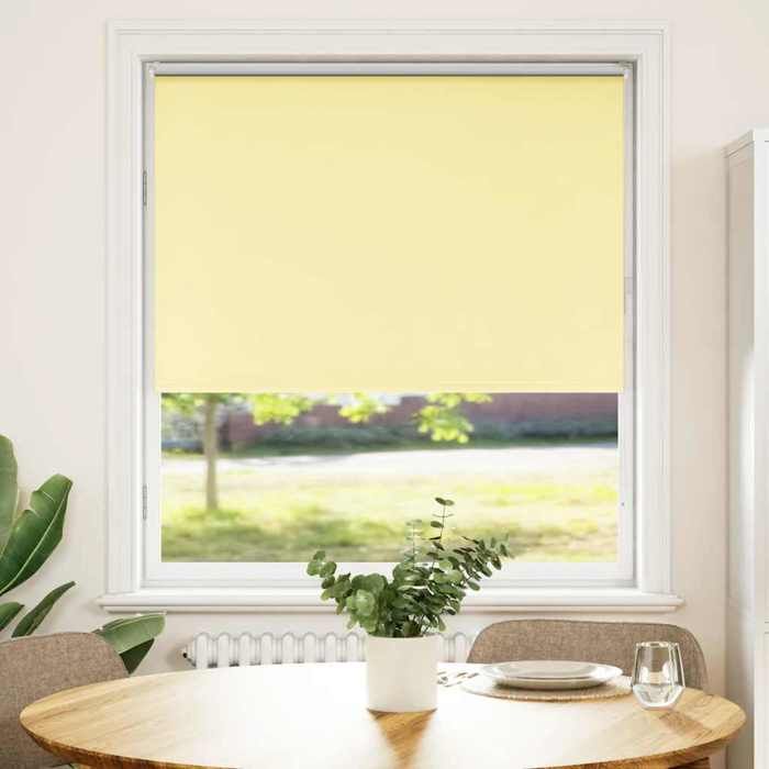 VidaXL Blackout Roller Blind Yellow Fabric Width 90.7 Cm, Day and Night Blind, Kitchen Blind, Roller Blind 4012063